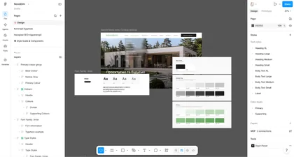 Website layout in Figma